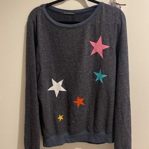 Wildfox star blue sweater